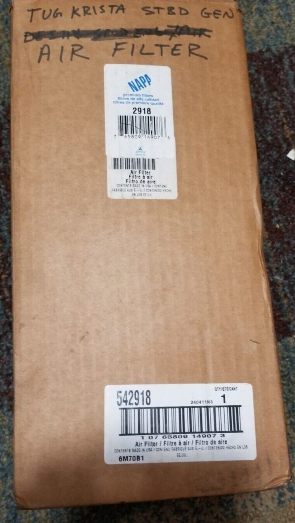 NAPA Gold Air Filter Part# 2918 - NEW
