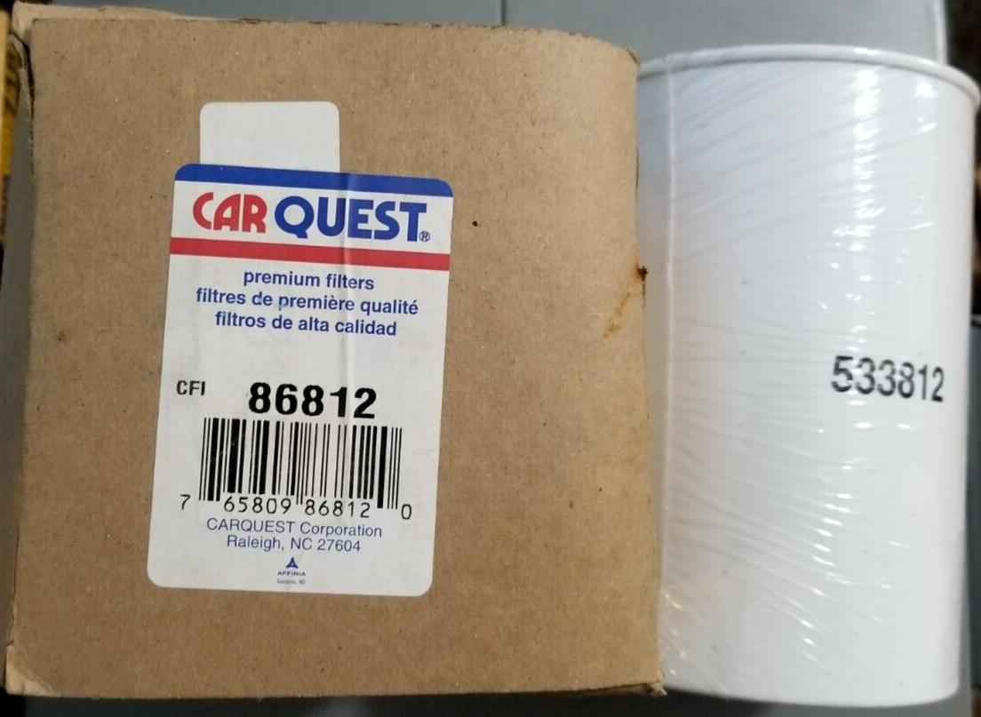 Fuel Water Separator Filter CARQUEST 86812 / WIX 533812 - NEW