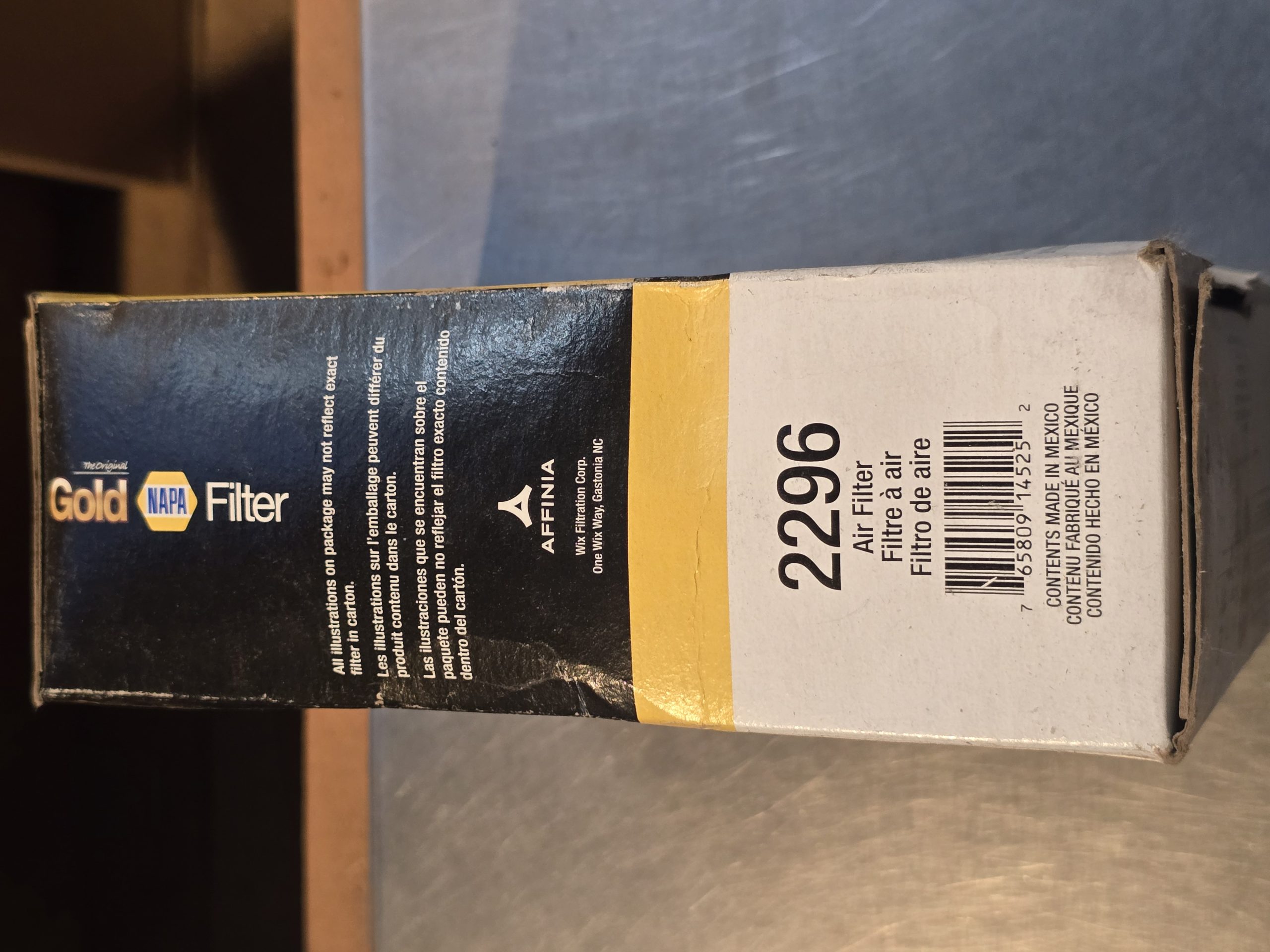 New Genuine Napa Gold 2296 Air Filter