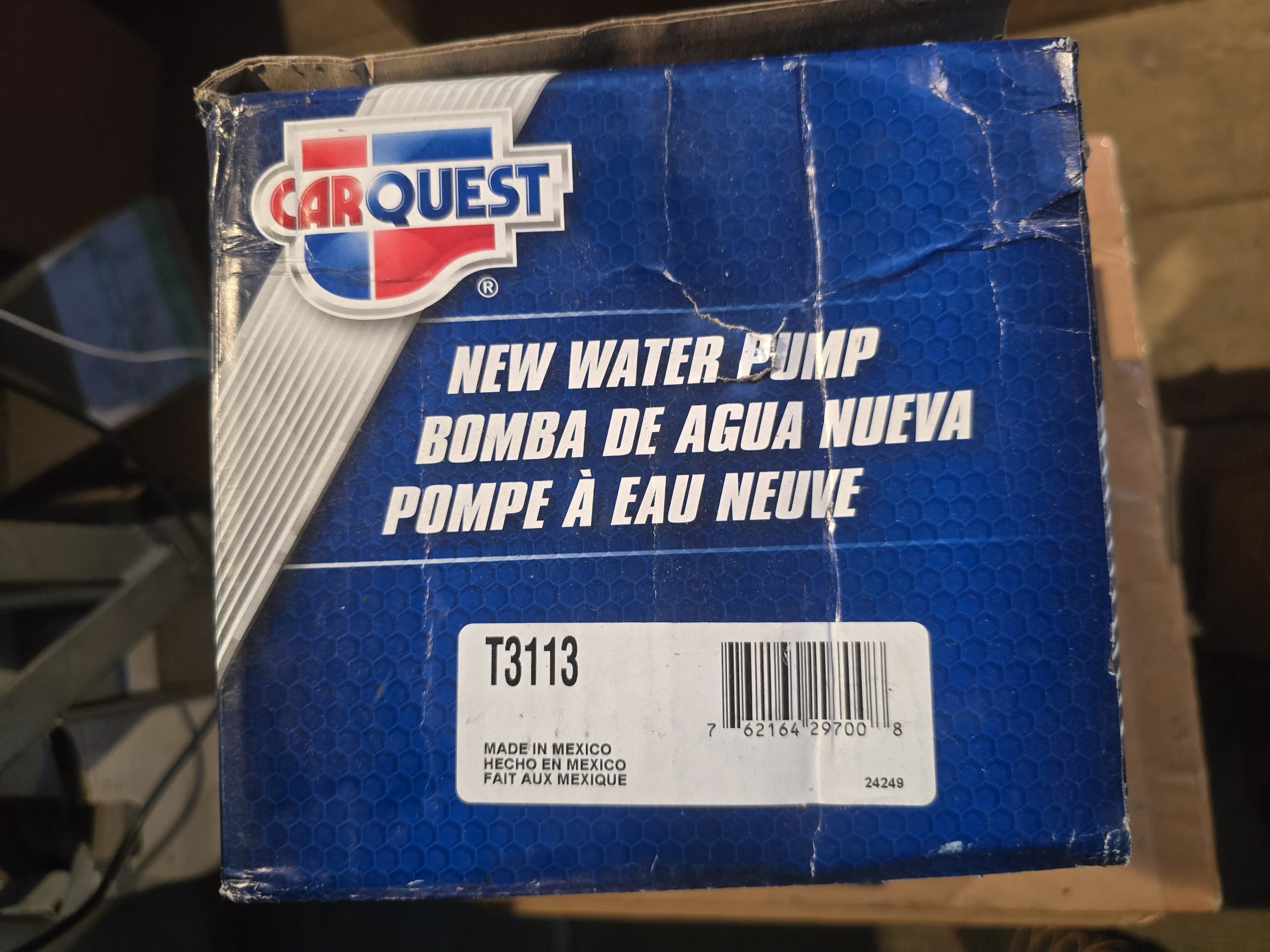 New Genuine CarQuest T3113 Water Pump