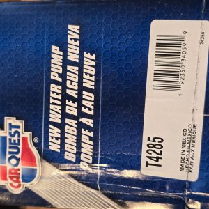 New Genuine CarQuest T4285 Water Pump