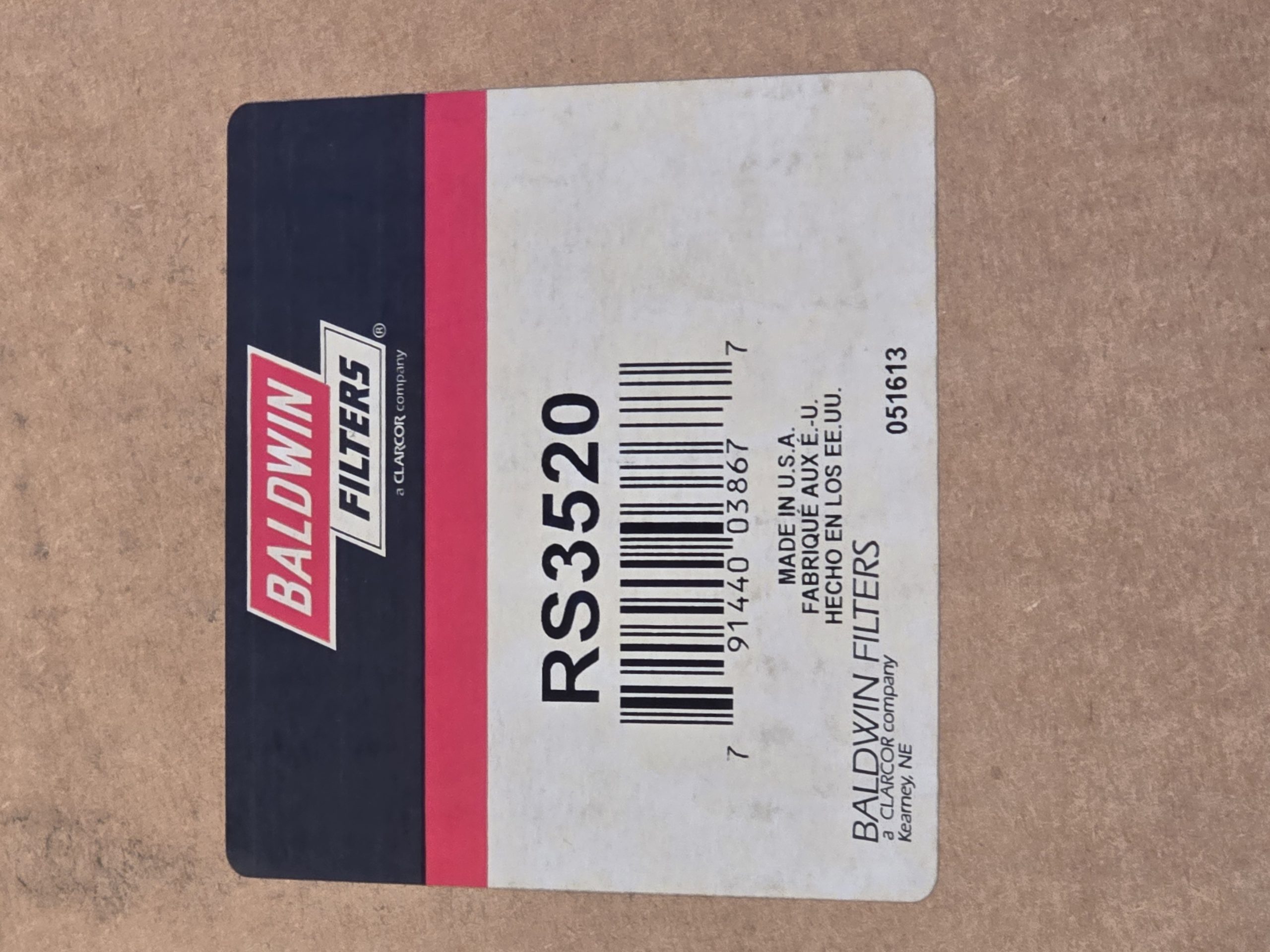 New Baldwin RS3520 Air Filter