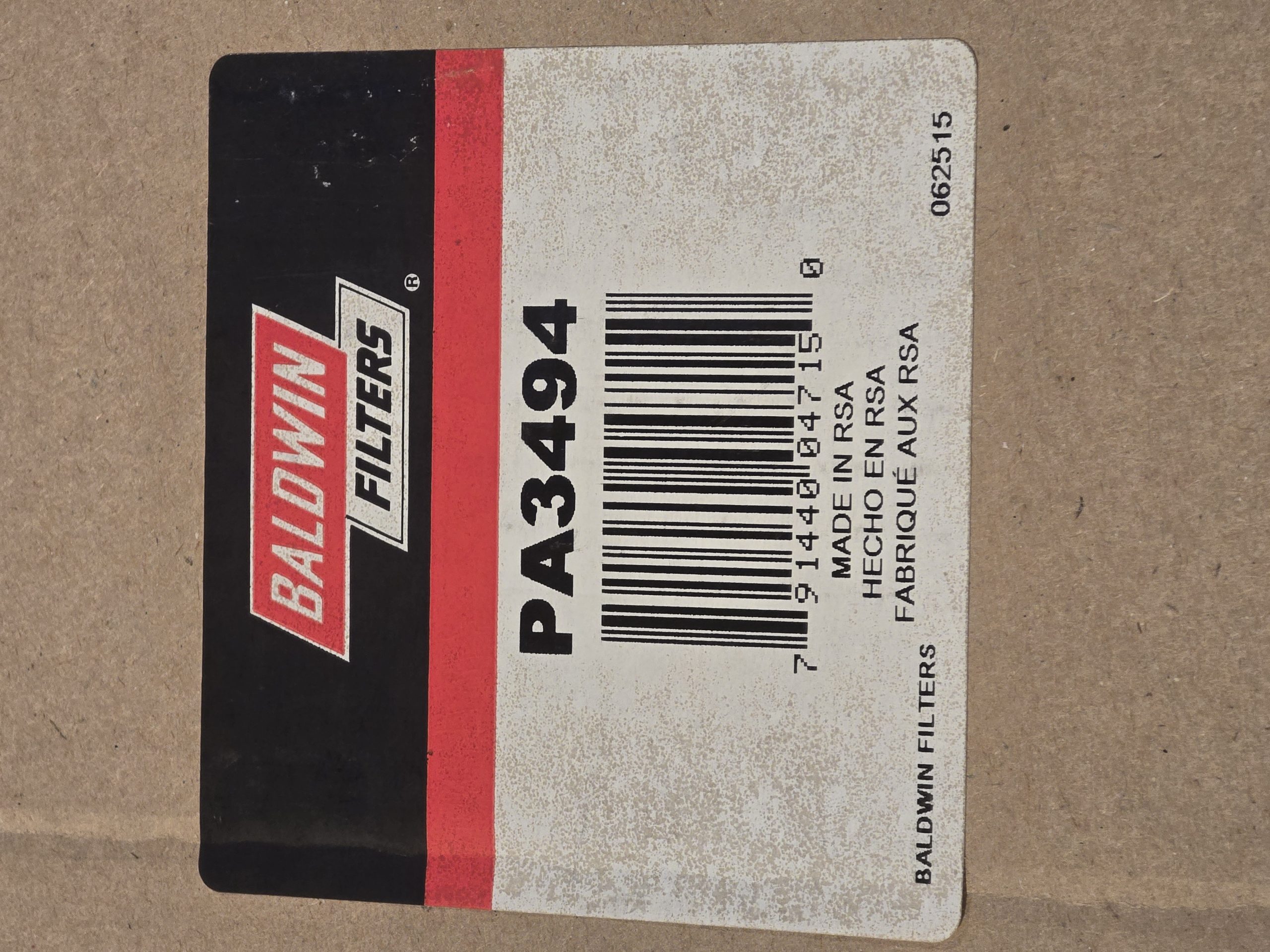 New Baldwin PA3494 Air Filter