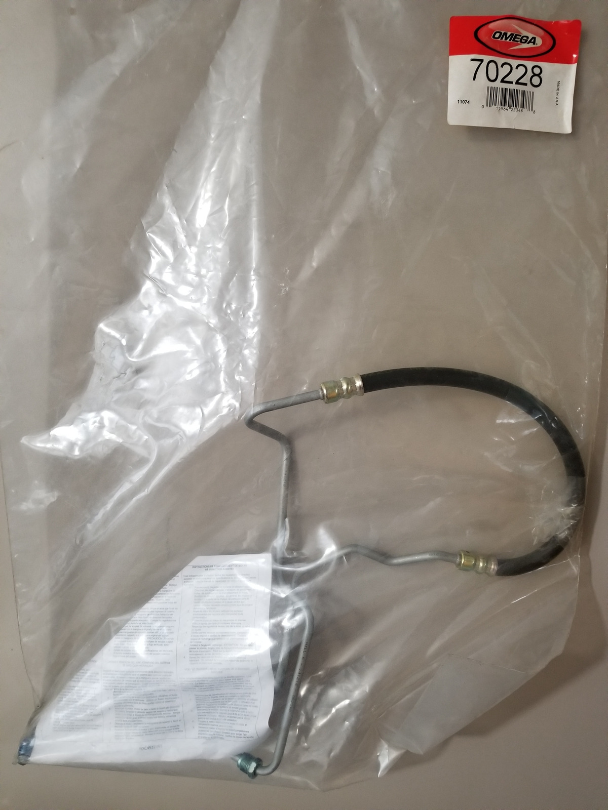 Genuine OMEGA Power Steering Pressure HosePart# 70228 - NEW