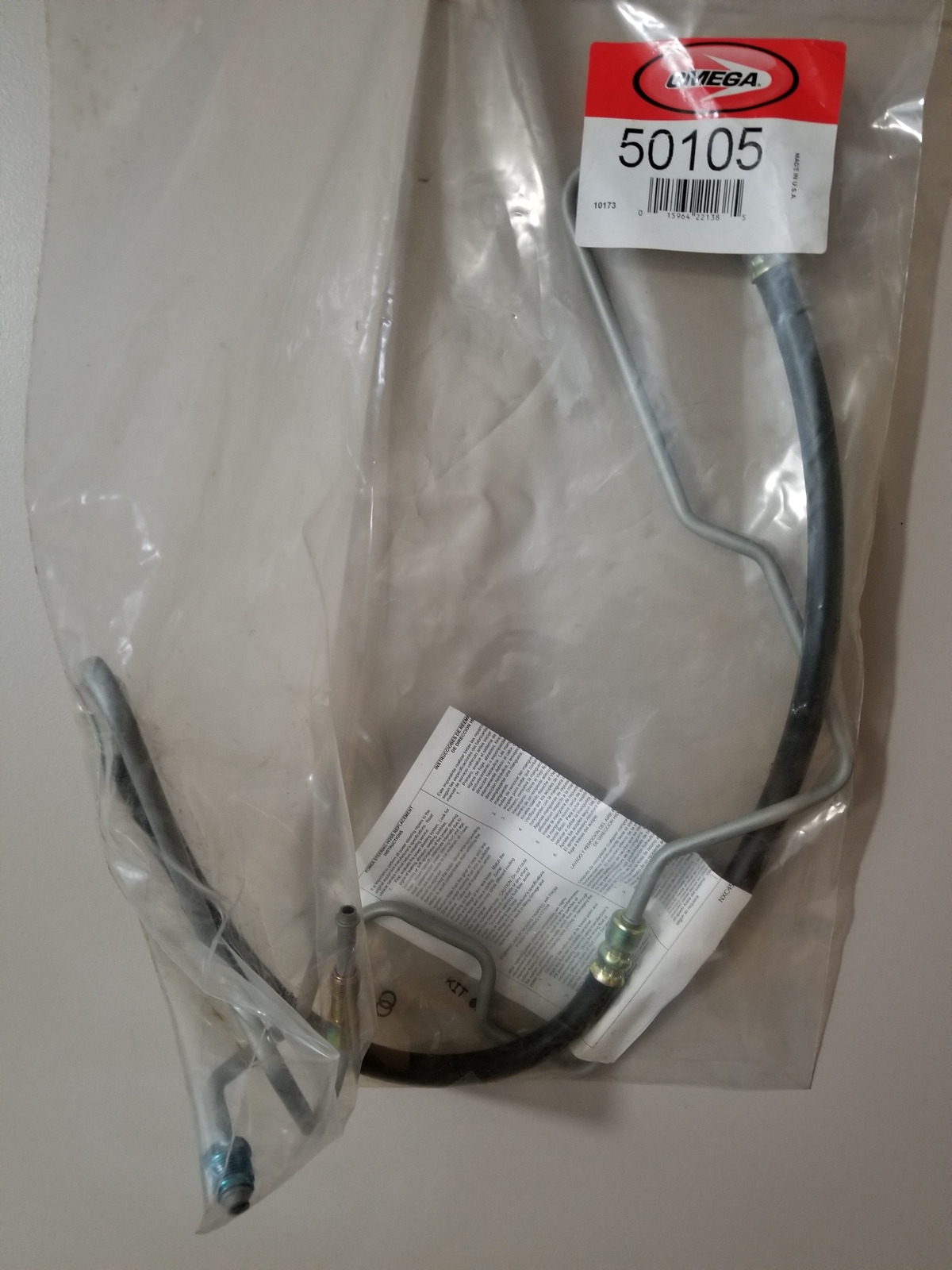 Genuine OMEGA Power Steering Pressure HosePart# 50105 - NEW