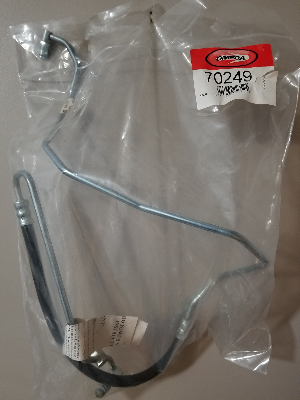 Genuine OMEGA Power Steering Pressure HosePart# 70249 - NEW