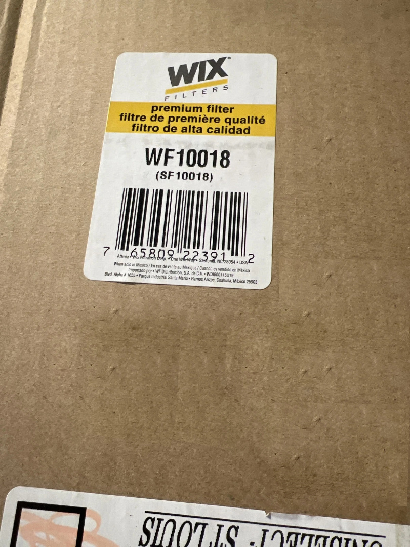 Genuine WIX Fuel Filter Part# WF10018 - New