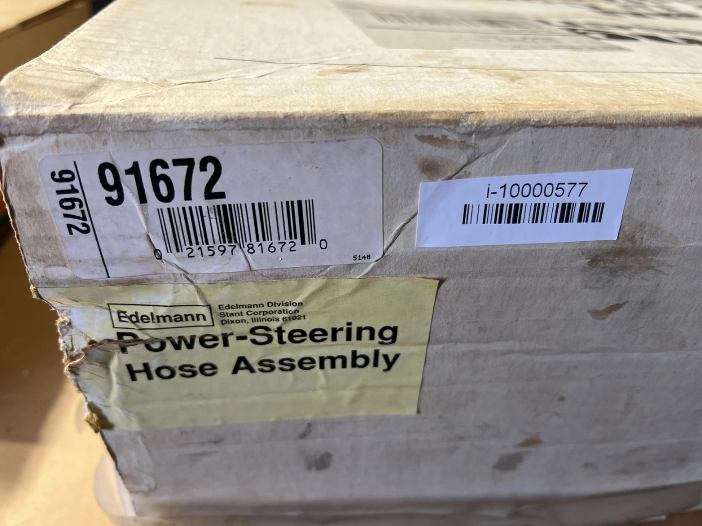 Genuine EDELMANN Power Steering Hose Part# 91672 - New