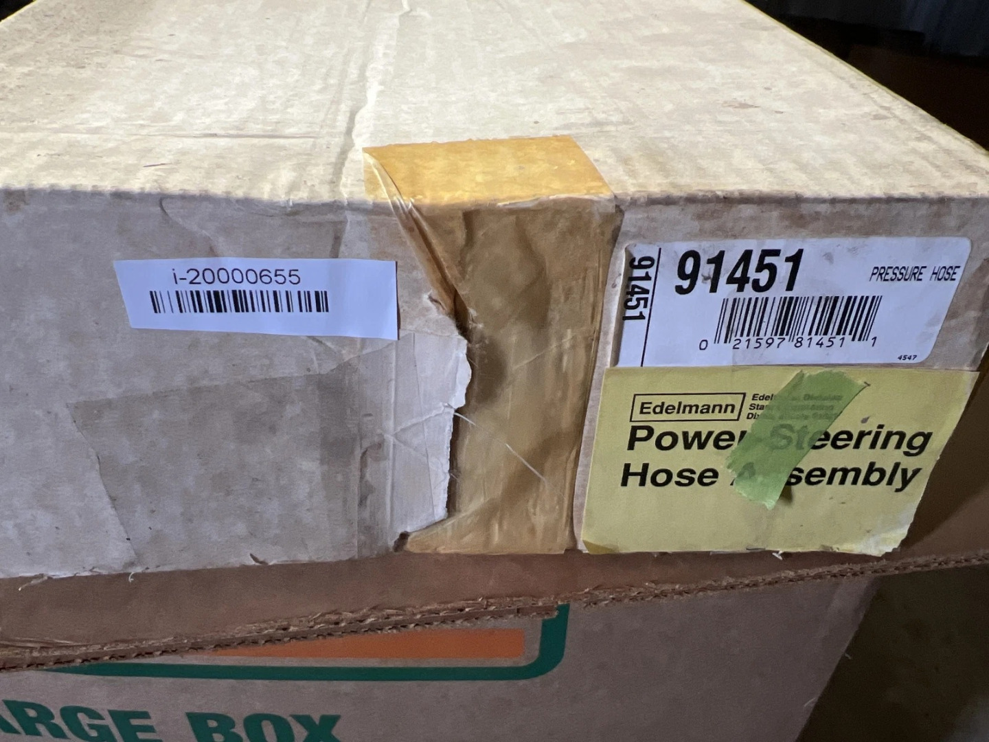 Genuine EDELMANN Power Steering Hose Part# 91451 - New
