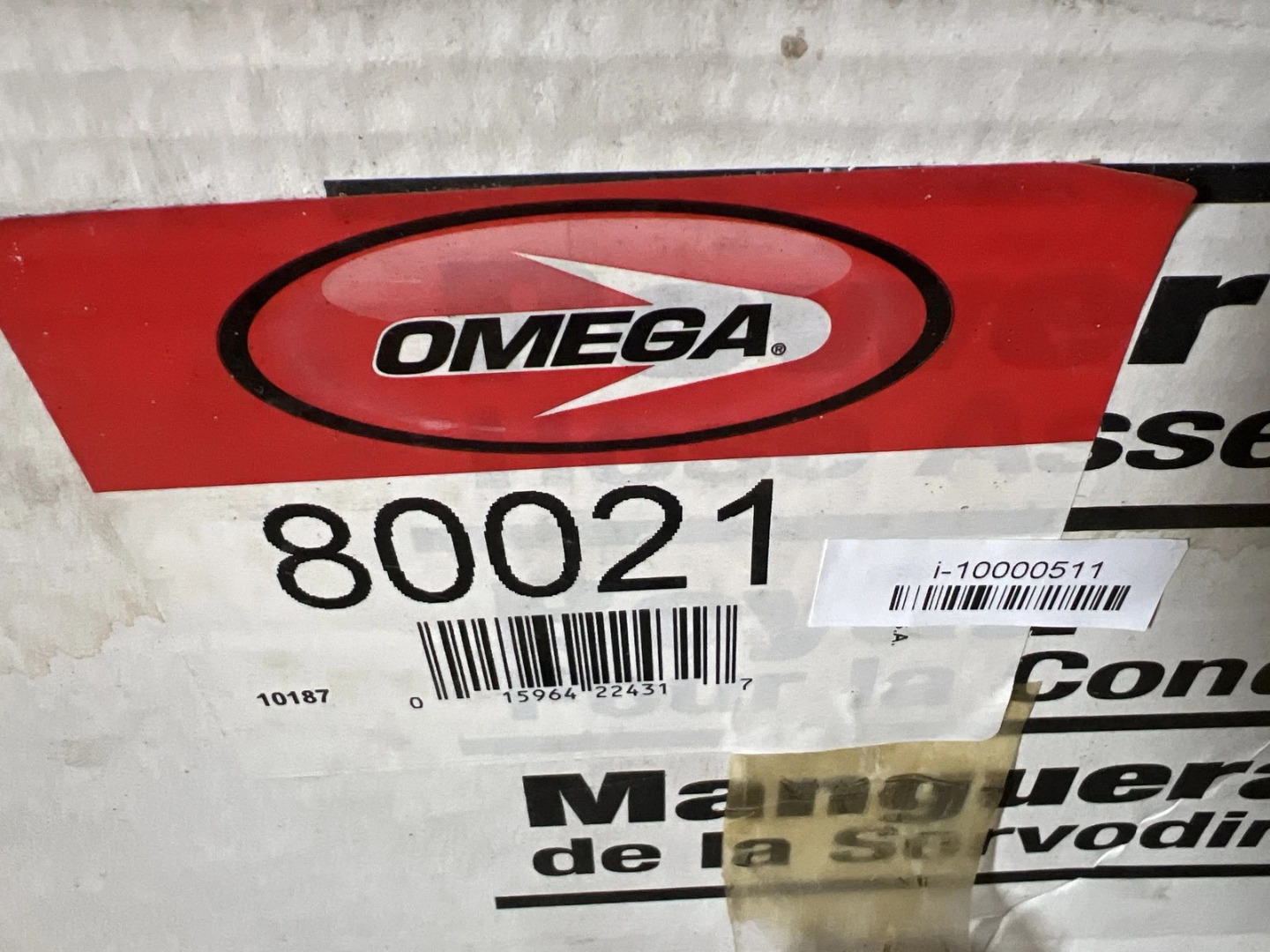 Genuine OMEGA Power Steering Hose # 80021 - New
