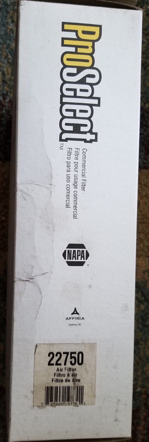 NAPA ProSelect Air Filter Part# 22750 - NEW