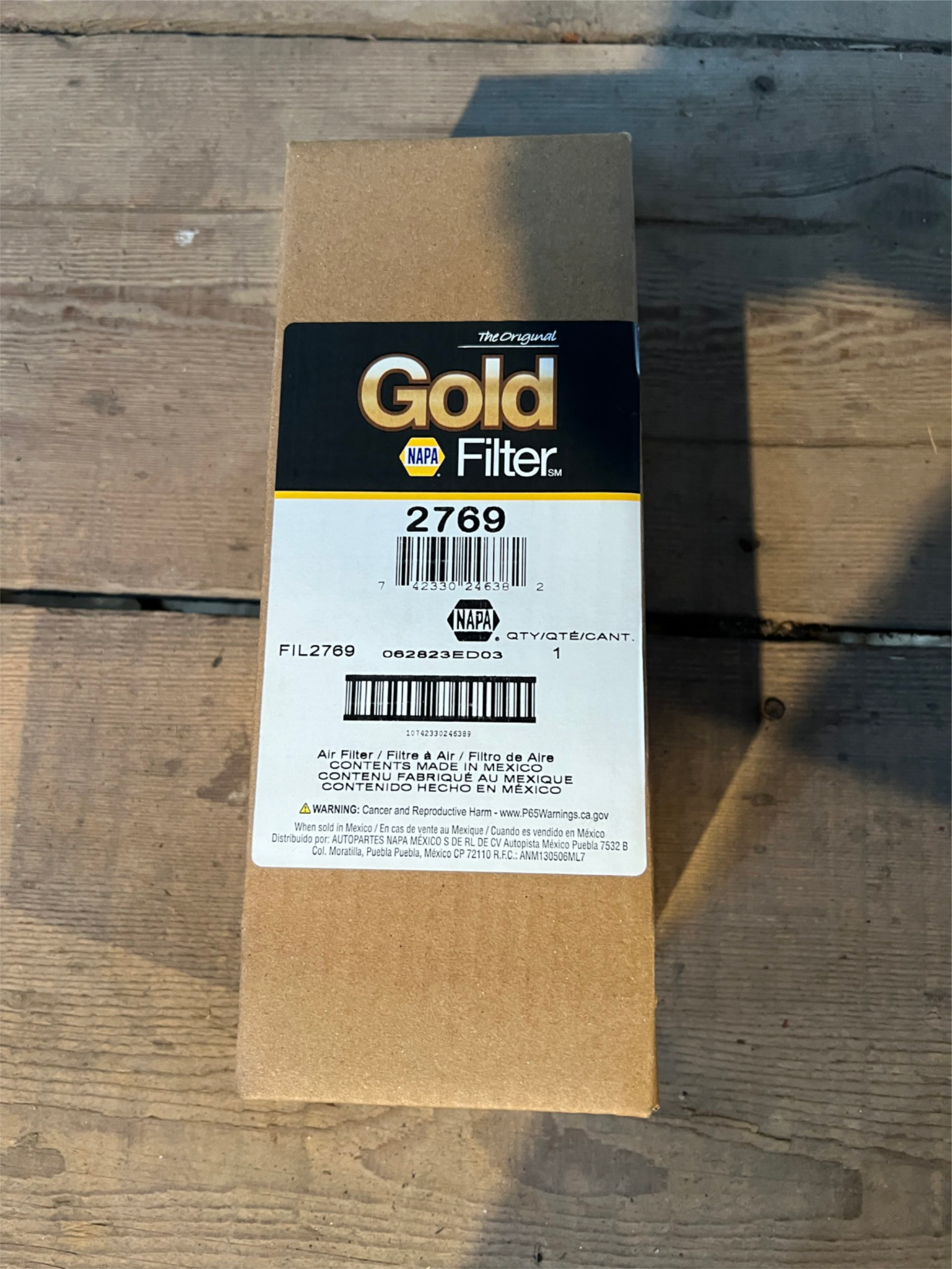 Genuine NAPA Gold #2769 Air Filter