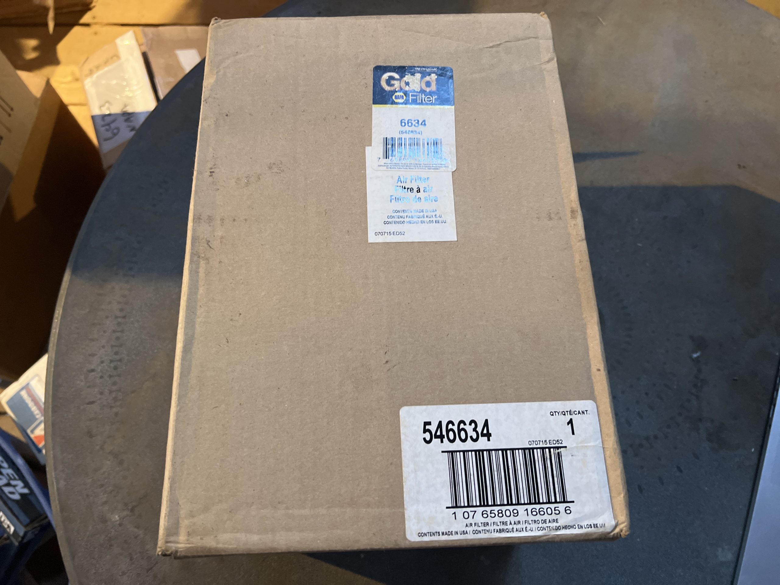 New Genuine NAPA 6634 Gold Air Filter