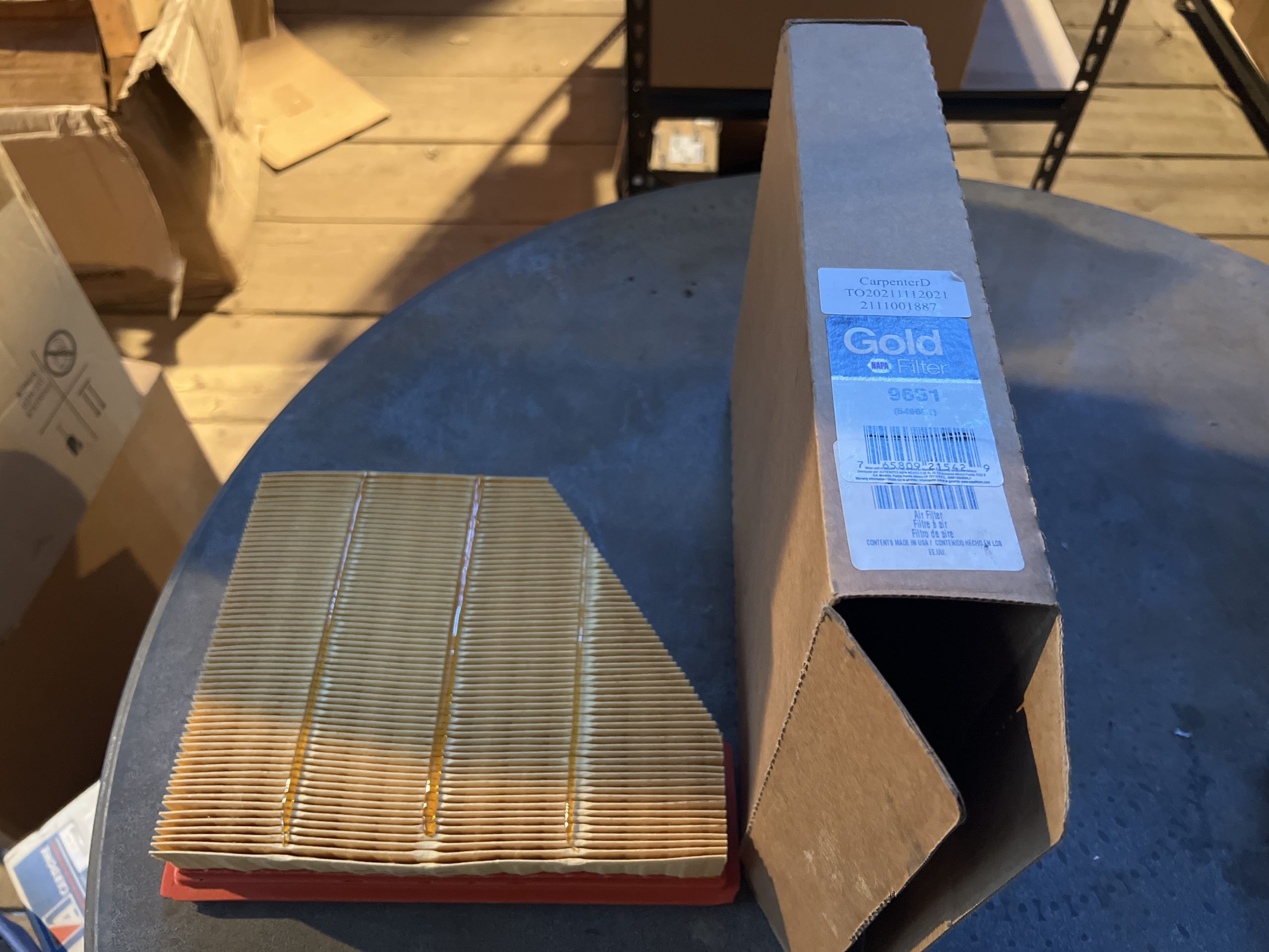 Genuine NAPA 9651 Gold Air Filter
