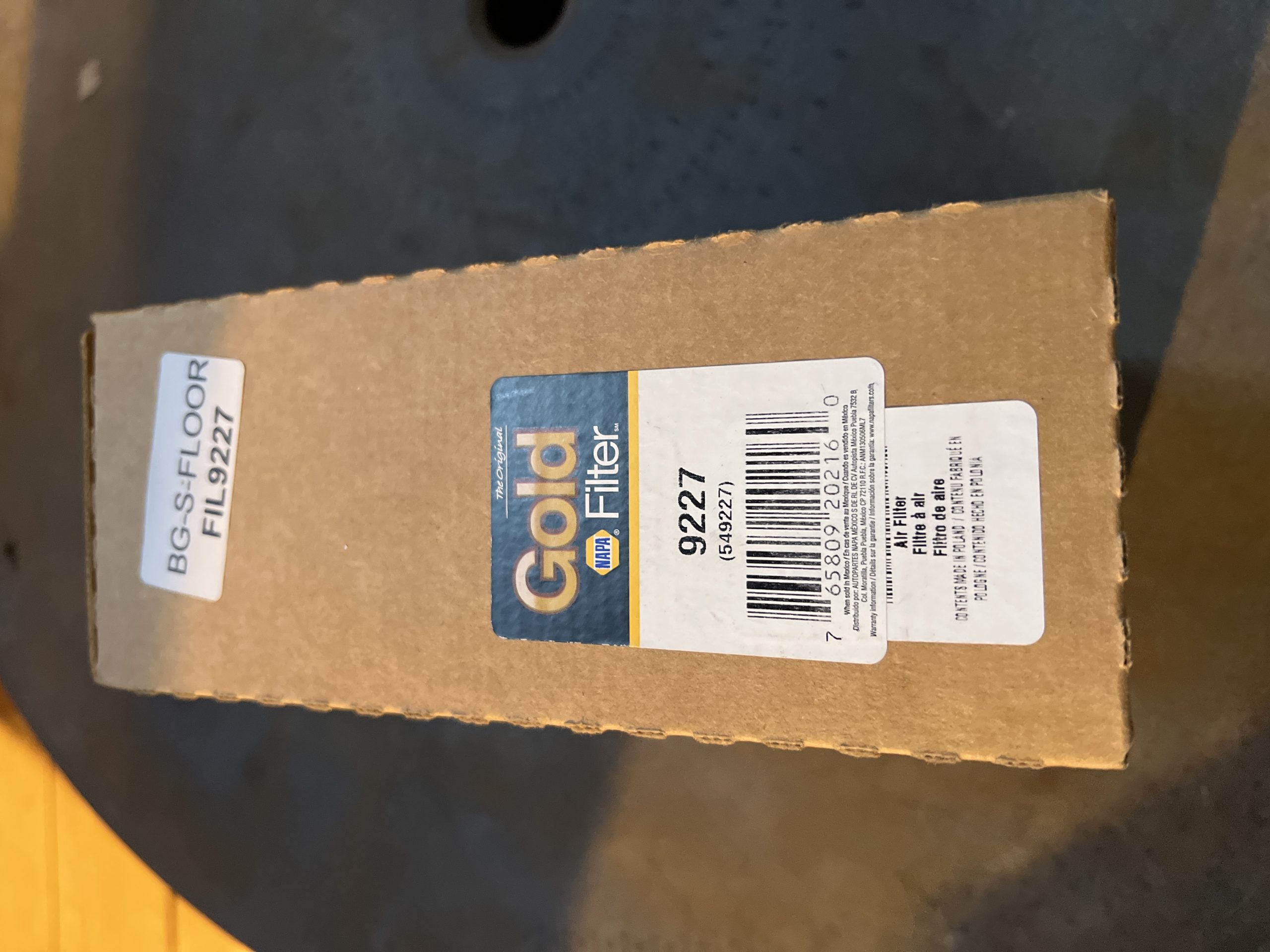 Genuine NAPA 9227 Gold Air Filter